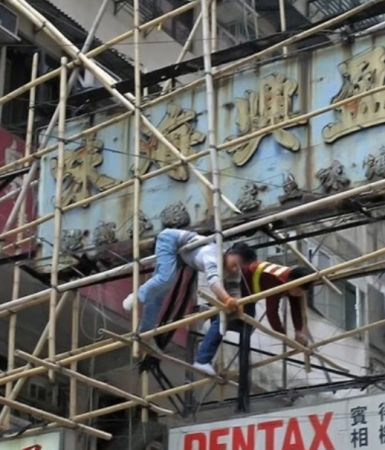 Kỹ thuật xây nhà bằng giàn giáo tre độc đáo ở Hong Kong